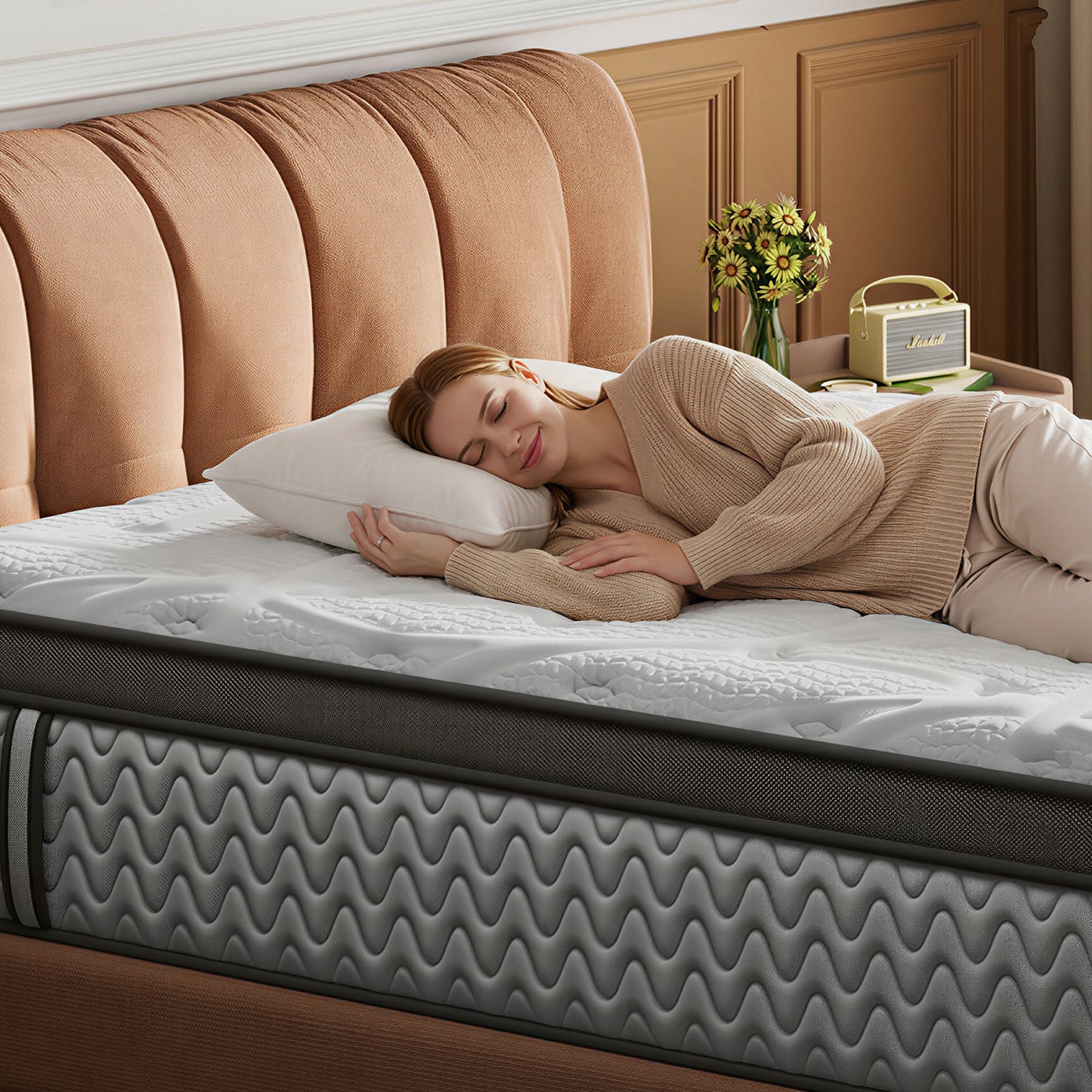 14 Inch Extra Firm Deep Sleep Hybrid Mattress Pressure Relief