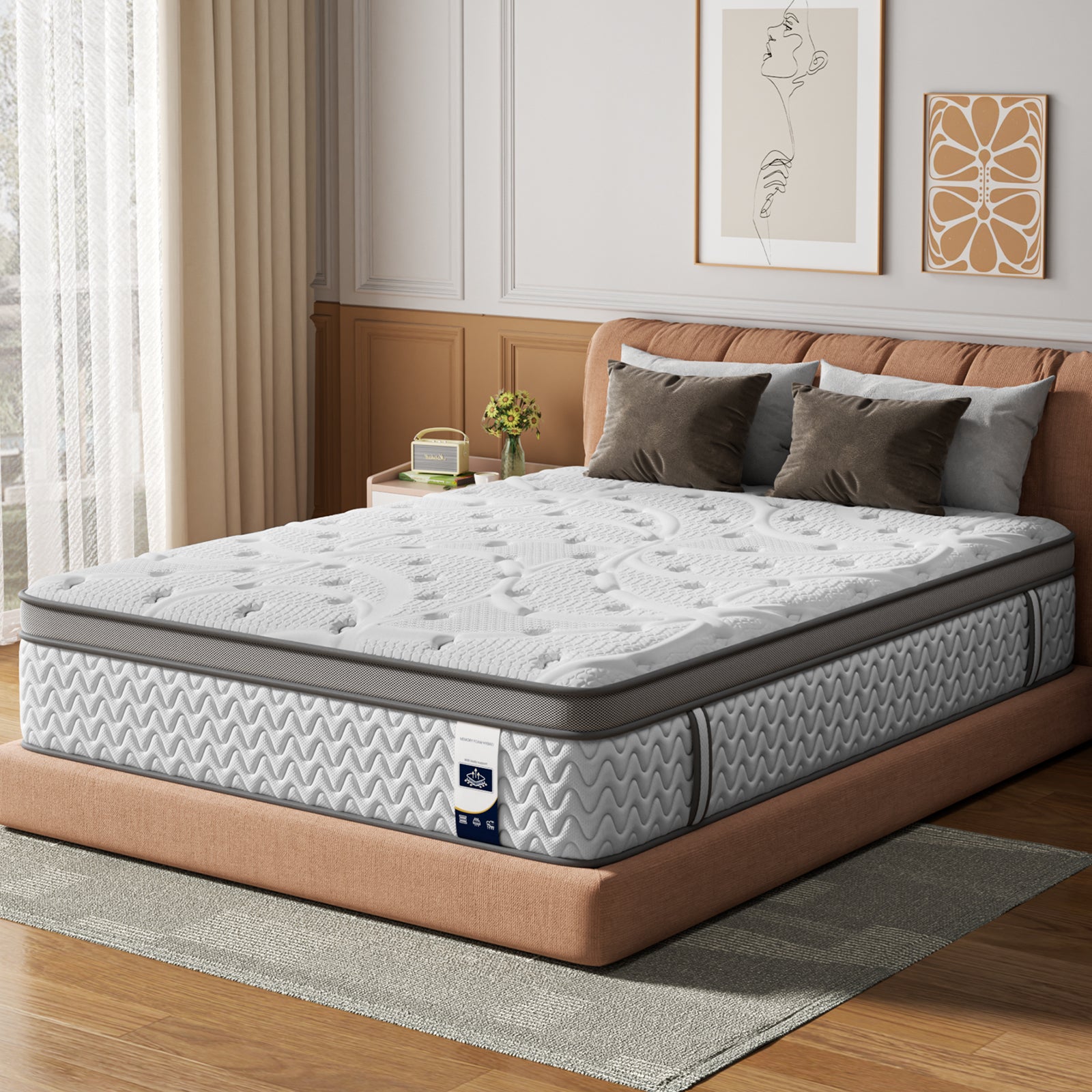 14 Inch Extra Firm Deep Sleep Hybrid Mattress Pressure Relief