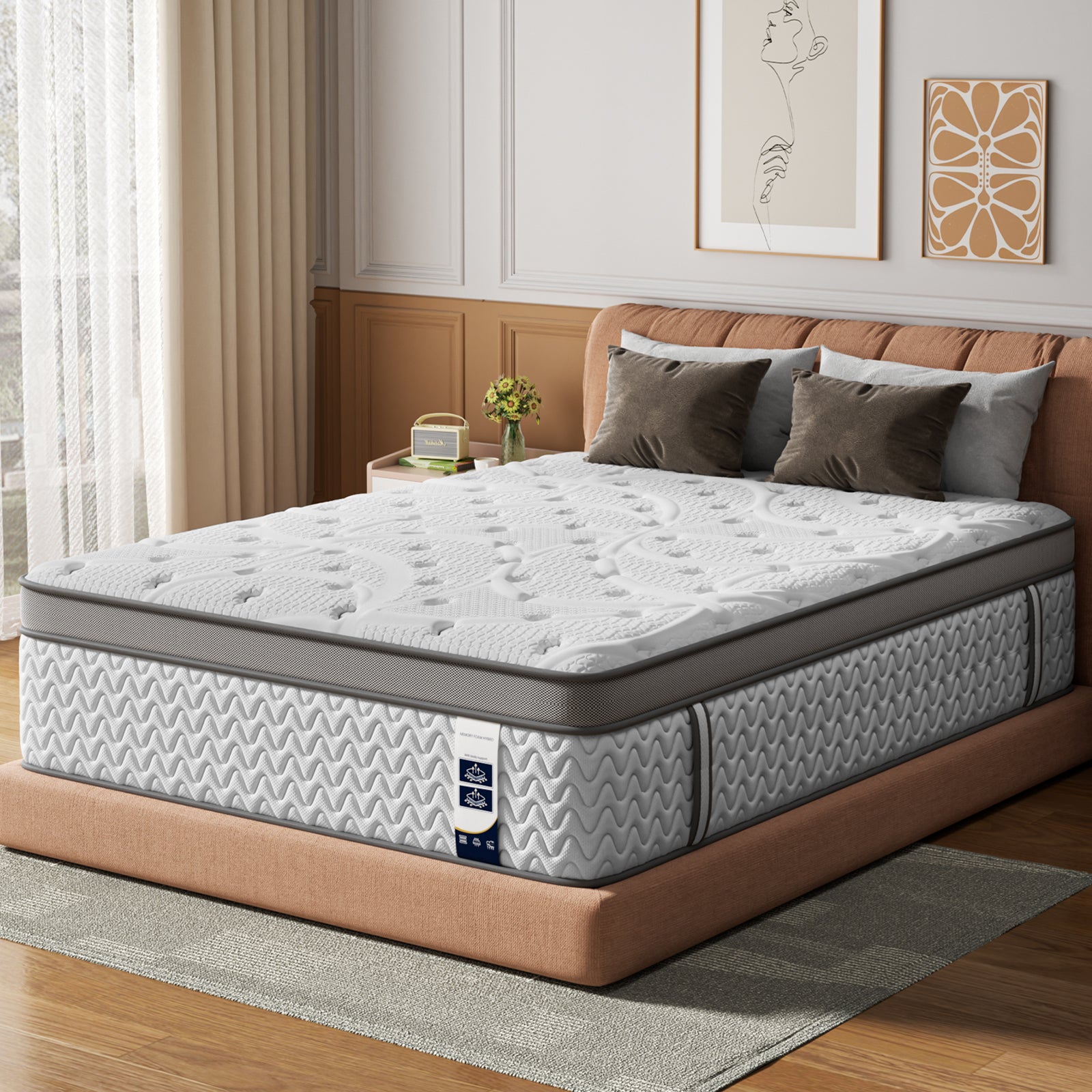 10 Inch Extra Firm Deep Sleep Hybrid Mattress Pressure Relief