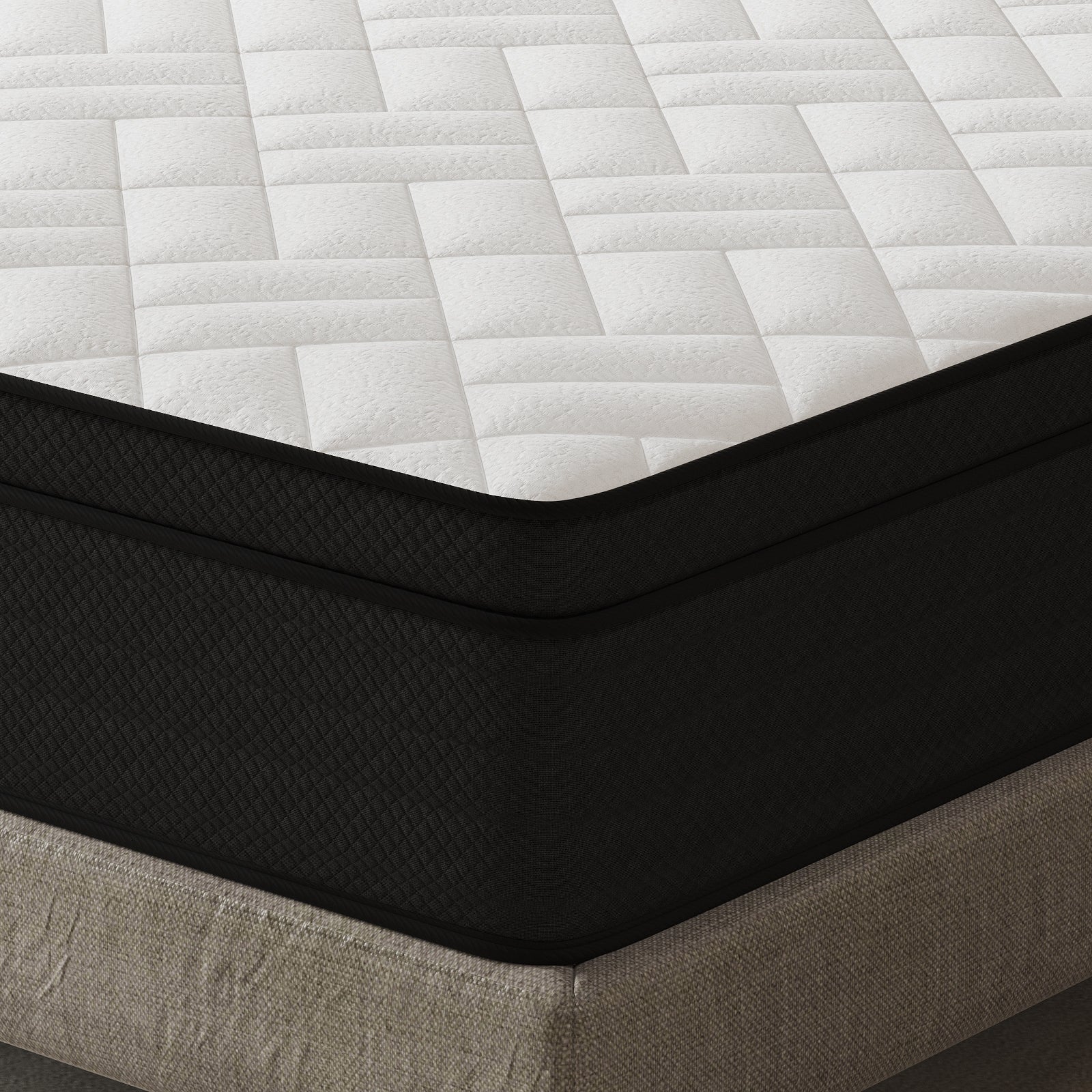 14" Extra Firm Hybrid Mattress – Cooling Pressure Relief Bed in a Box for Back & Side