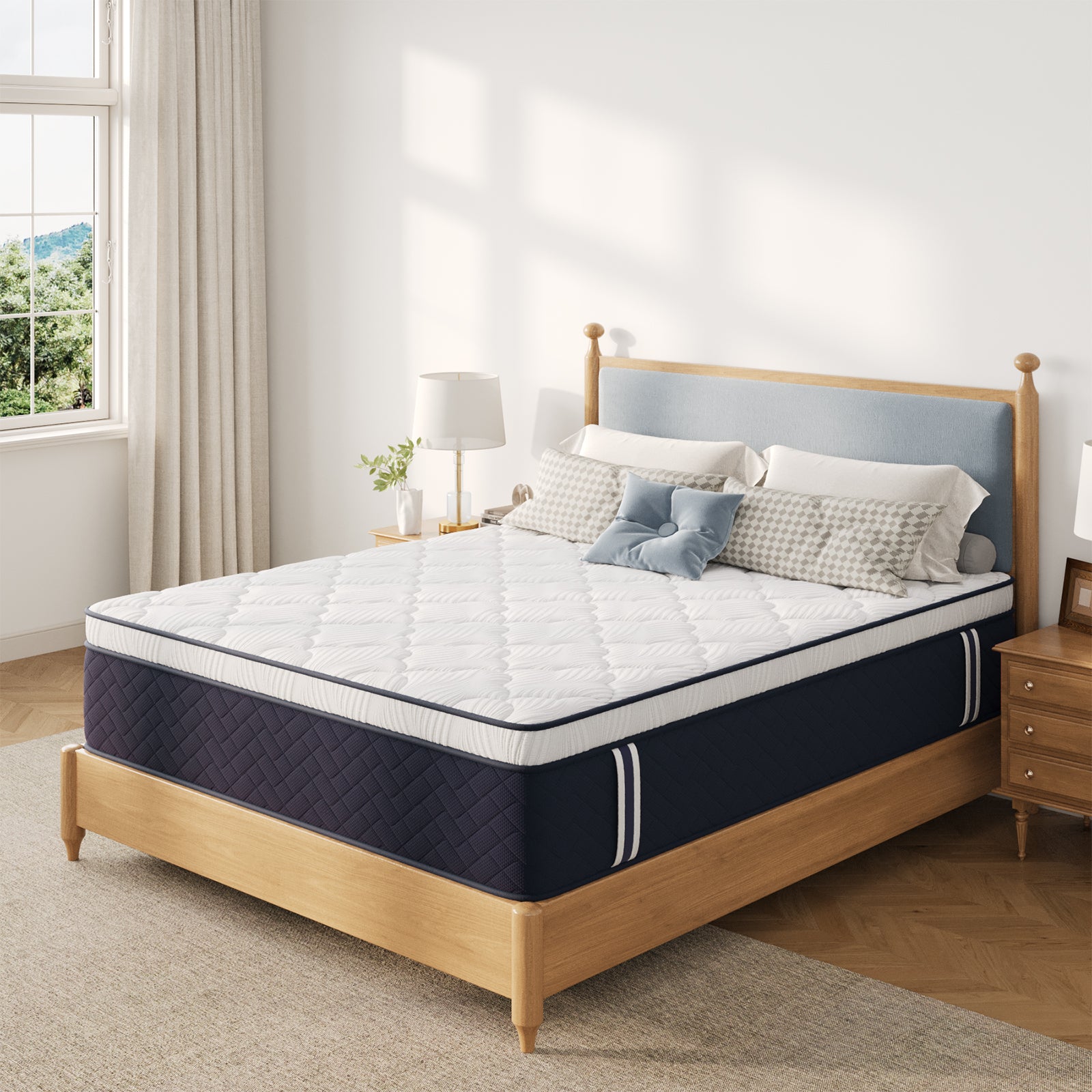 14 Inch Deep Sleep Firm Mattress with Extra Lumbar & Shoulder Support