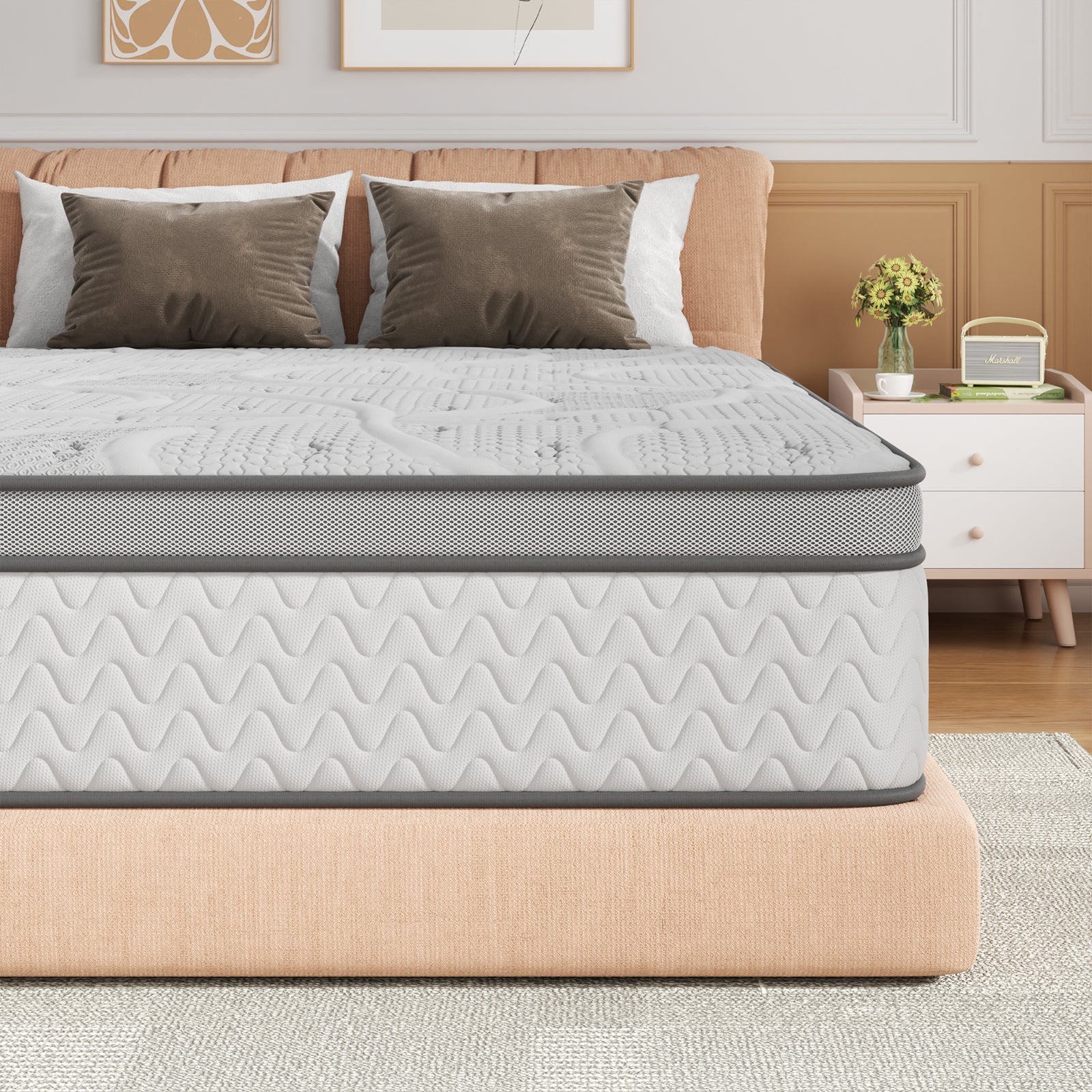 10 Inch Extra Firm Deep Sleep Hybrid Mattress Pressure Relief