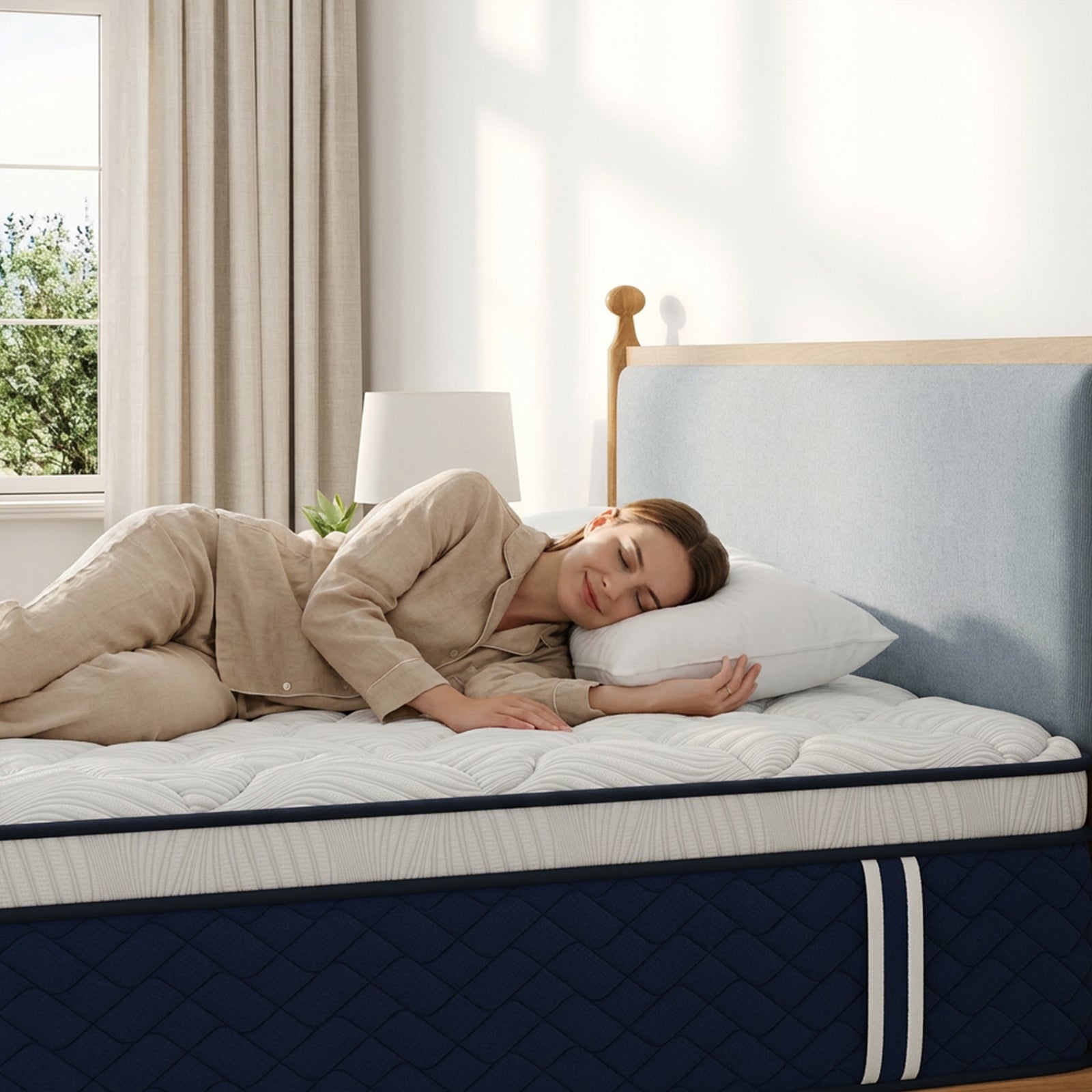 14 Inch Deep Sleep Firm Mattress with Extra Lumbar & Shoulder Support