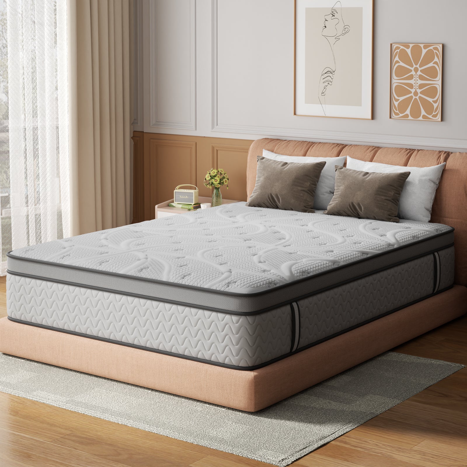 10 Inch Extra Firm Deep Sleep Hybrid Mattress Pressure Relief