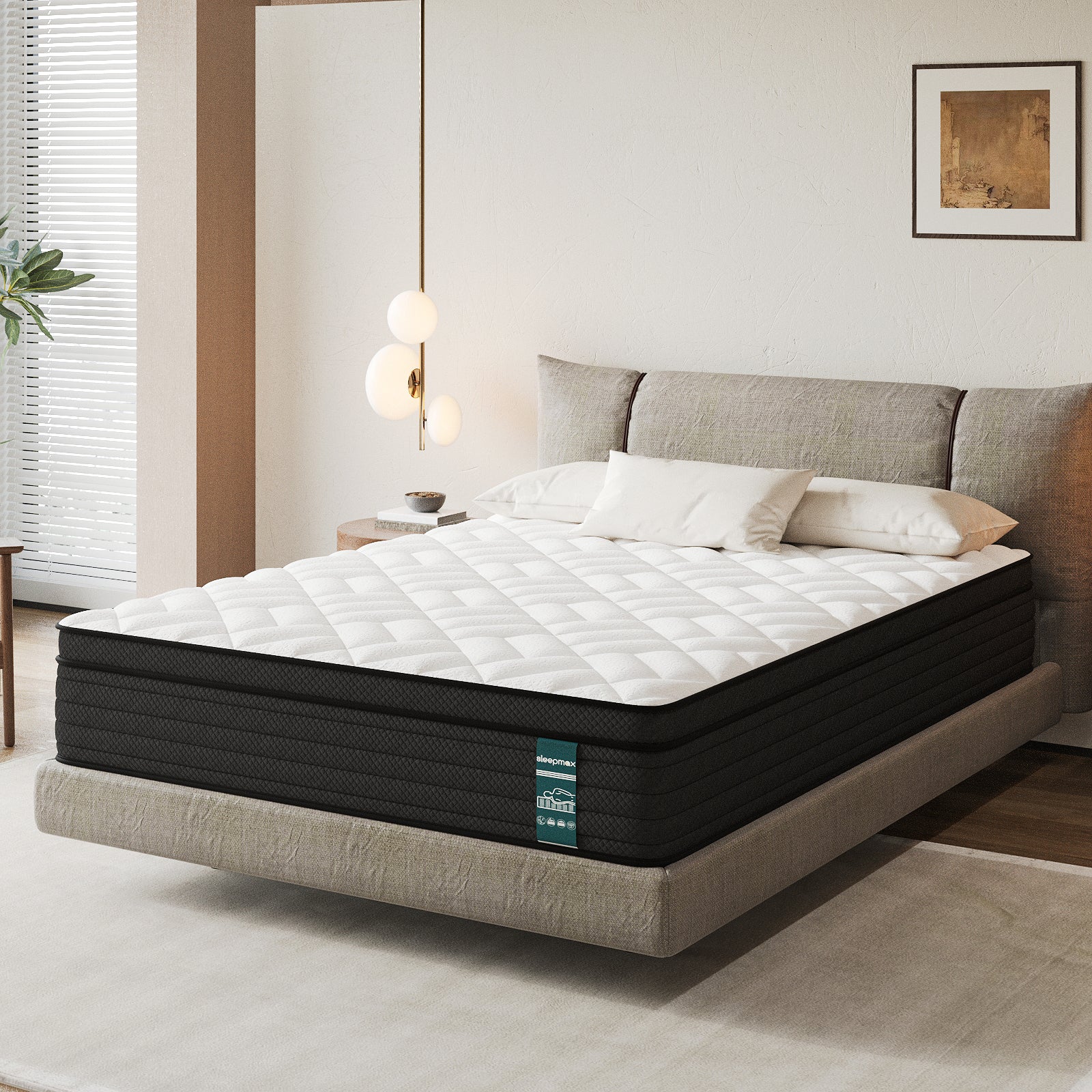 14" Extra Firm Hybrid Mattress – Cooling Pressure Relief Bed in a Box for Back & Side