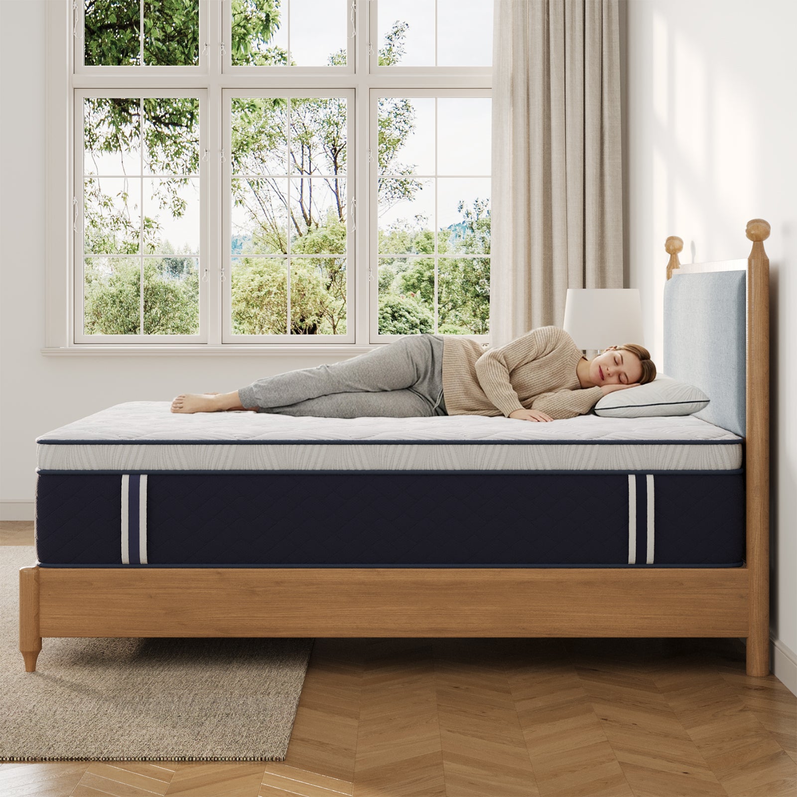 14 Inch Deep Sleep Firm Mattress with Extra Lumbar & Shoulder Support