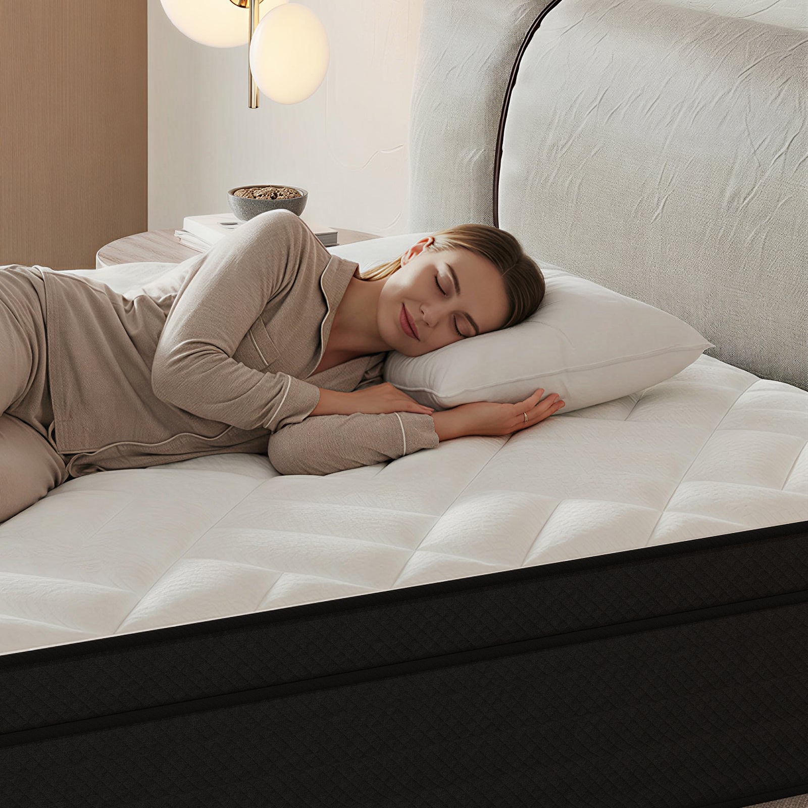 14" Extra Firm Hybrid Mattress – Cooling Pressure Relief Bed in a Box for Back & Side