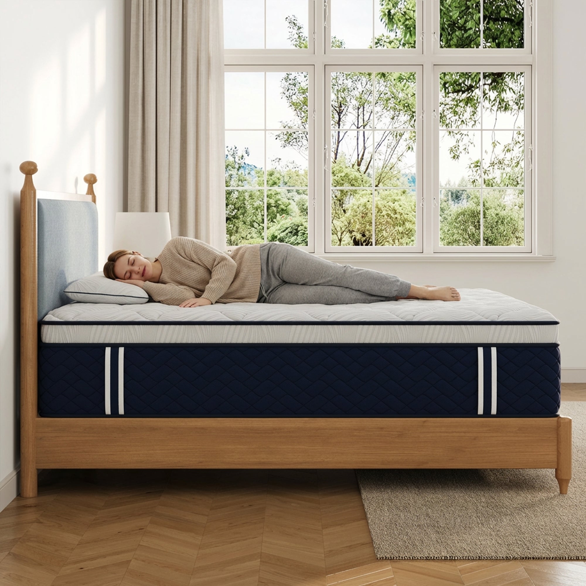 14 Inch Deep Sleep Firm Mattress with Extra Lumbar & Shoulder Support